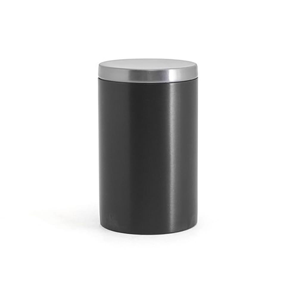 872-RJR029BKS23 10 oz Round Storage Jar - Stainless Steel, Matte Black