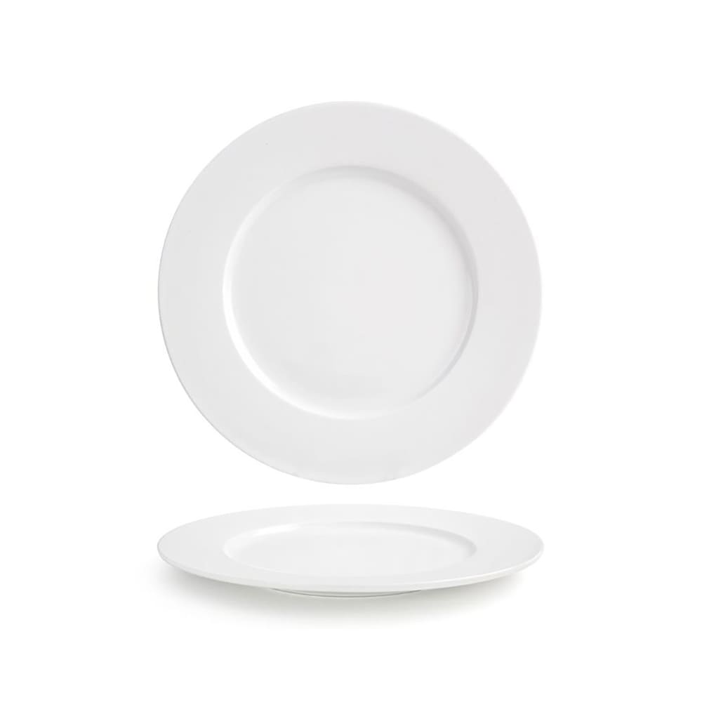 872-DDP027WHP12 11" Round Monaco Plate - Porcelain, White