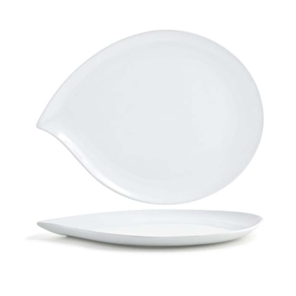 872-DOS021WHP21 Teardrop Platter - 15 1/4" x 12", Porcelain, White