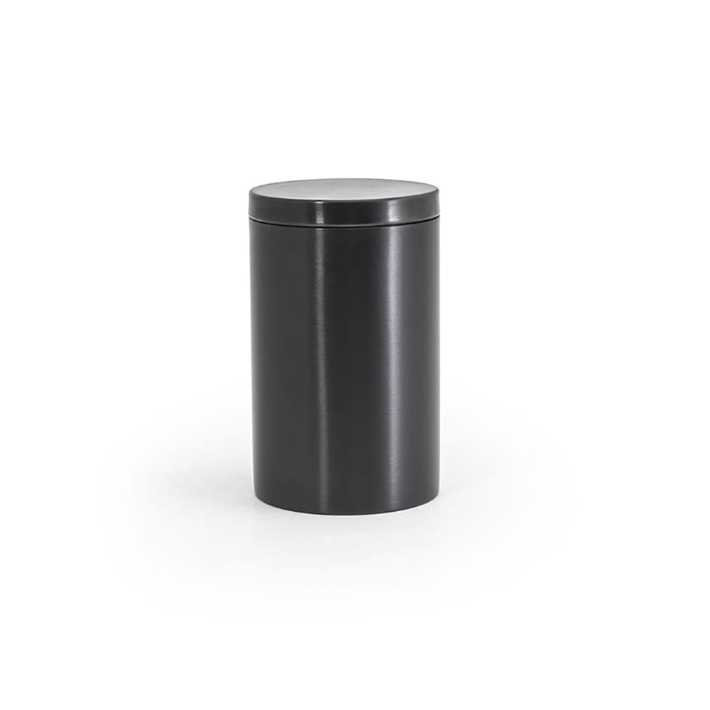 872-RJR024BKS23 10 oz Round Storage Jar - Stainless Steel, Matte Black