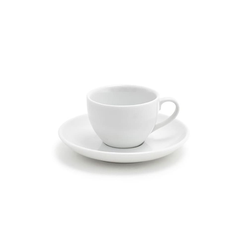 872-DCS043WHP22 2 1/2 oz Seattle Cup & Saucer Set - Porcelain, White