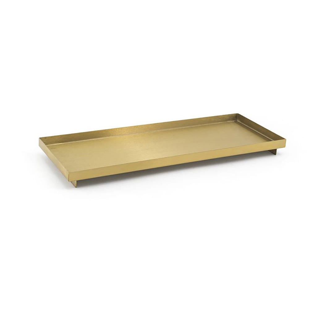 872-RTR014GOS12 Rectangular Tokyo Tray - 12 1/4" x 4 3/4", Stainless Steel, Matte Brass