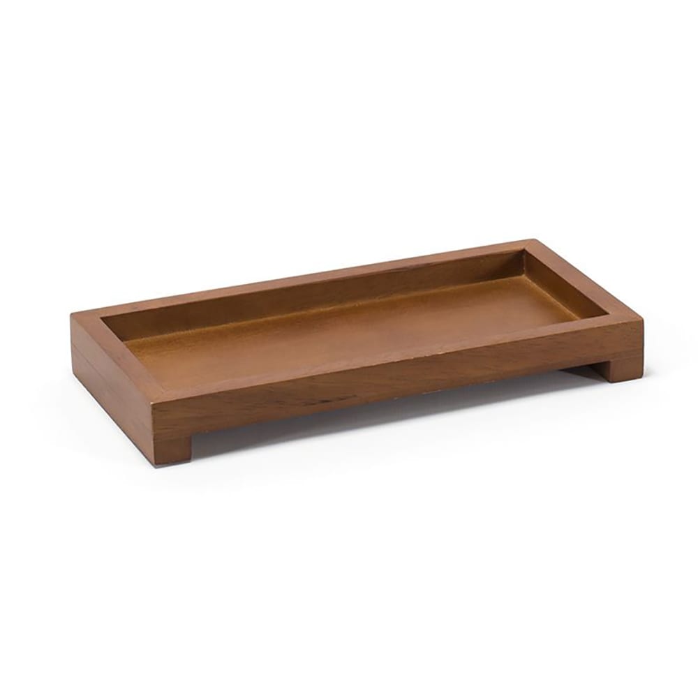 872-RTR029RUW22 Rectangular Serving Tray - 8" x 4" x 1", Rubberwood