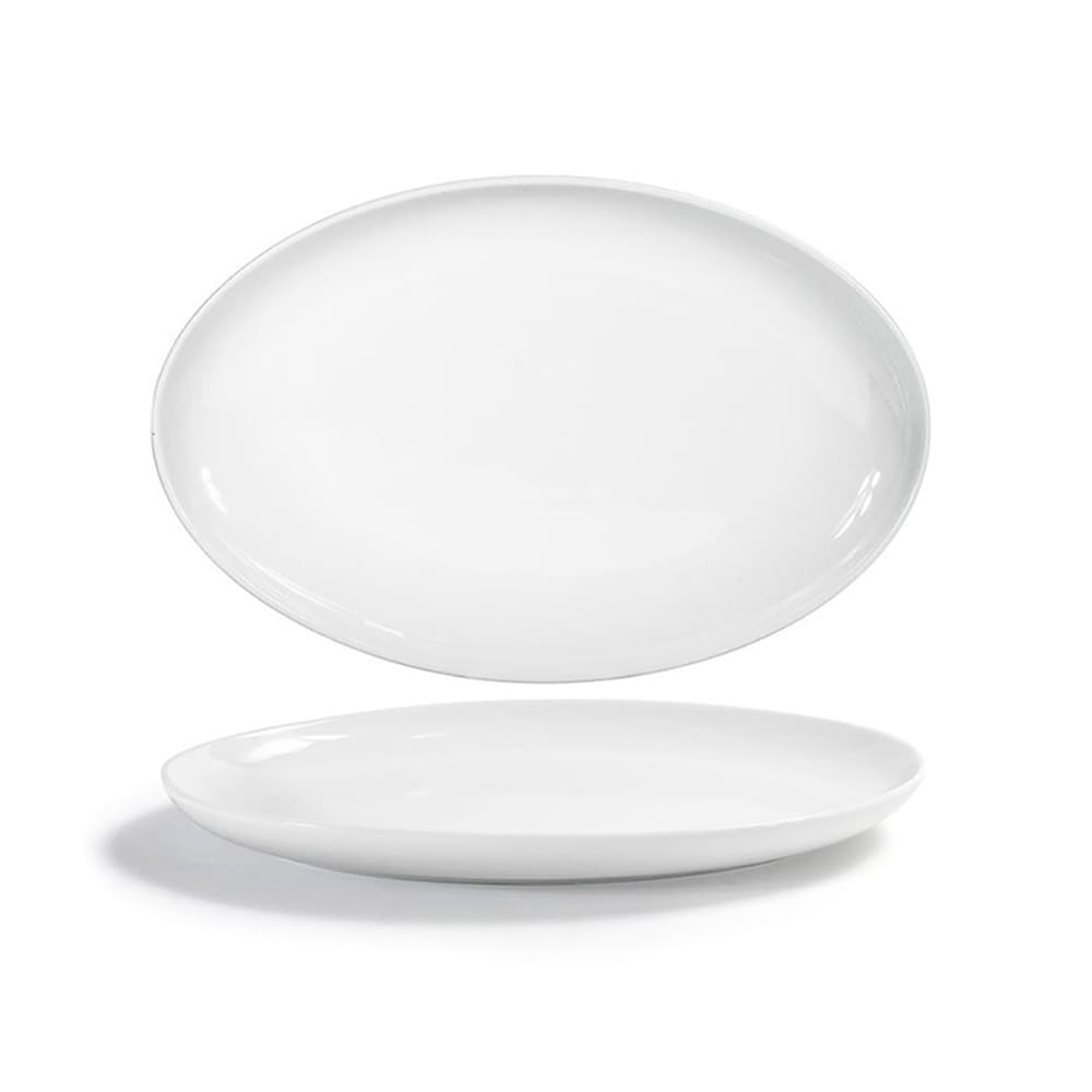 872-DOS035WHP21 Oval Harmony™ Plate - 13" x 8 1/2", Porcelain, White