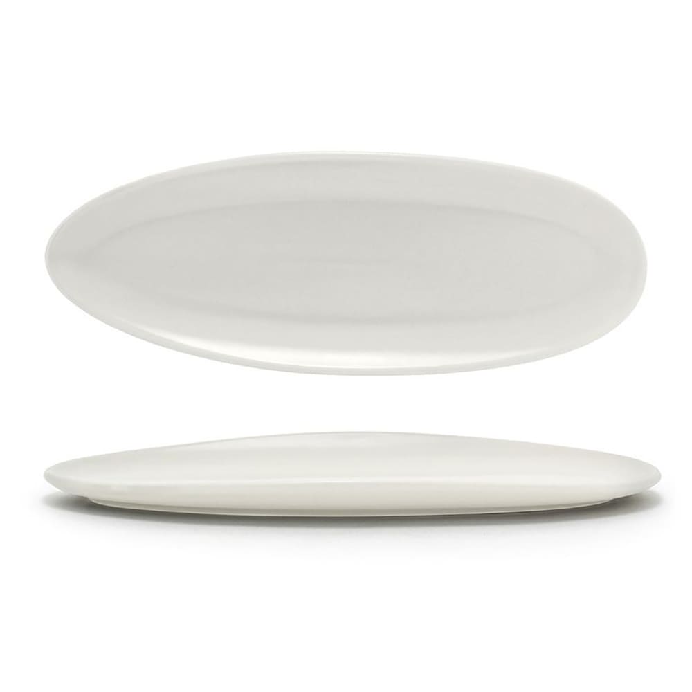 872-DSU008BEP23 Oval Tides™ Plate - 11 1/2" x 5", Porcelain, Scallop