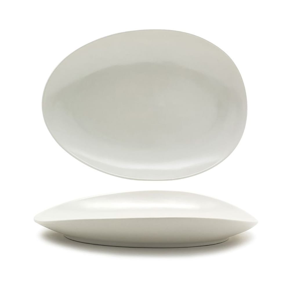 872-SPT055BEP20 Oval Tides™ Platter - 14 1/2" x 10 1/2", Porcelain, Scallop