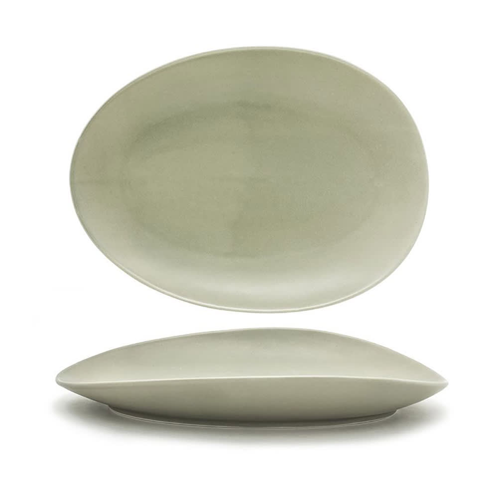 872-SPT055GYP20 Oval Tides™ Platter - 14 1/2" x 10 1/2", Porcelain, Pumice