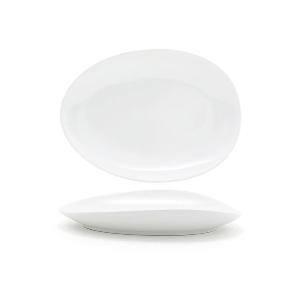 872-SPT055WHP20 Oval Tides™ Platter - 14 1/2" x 10 1/2", Porcelain, White