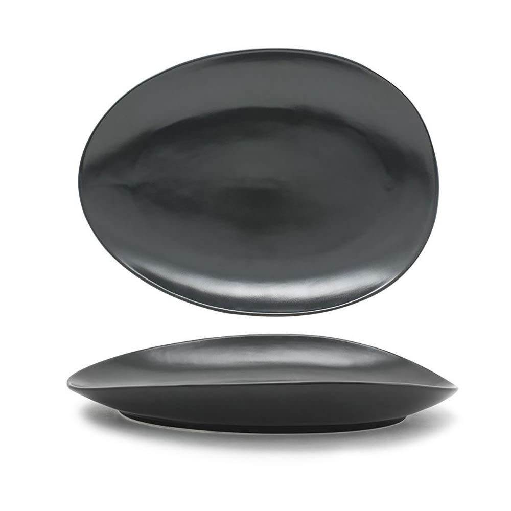 872-SPT055BKP20 Oval Tides™ Platter - 14 1/2" x 10 1/2", Porcelain, Mussel