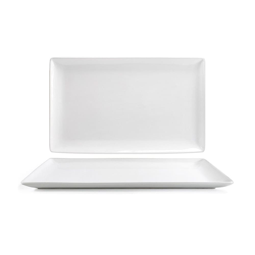 872-SPT065WHP20 21" x 13" Rectangular Mod® Platter - Porcelain, White