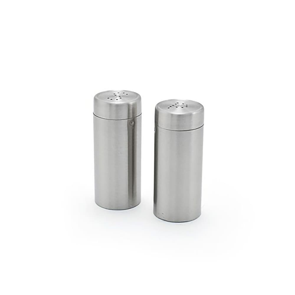 872-TSP012BSS22 2 1/2 oz Salt & Pepper Shaker Set - Stainless Steel, 3"H