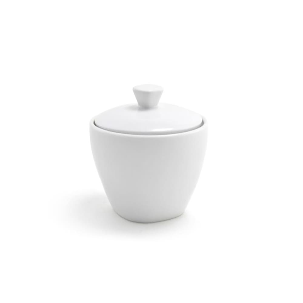 872-TCS005WHP23 8 oz Sugar Bowl w/ Lid - Porcelain, White