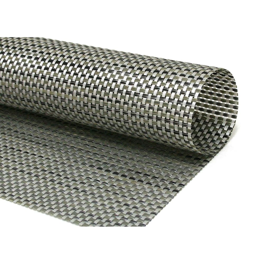 872-XPM043SIV83 Rectangular Silver Placemat - 14" x 11", Woven Vinyl, Metroweave®