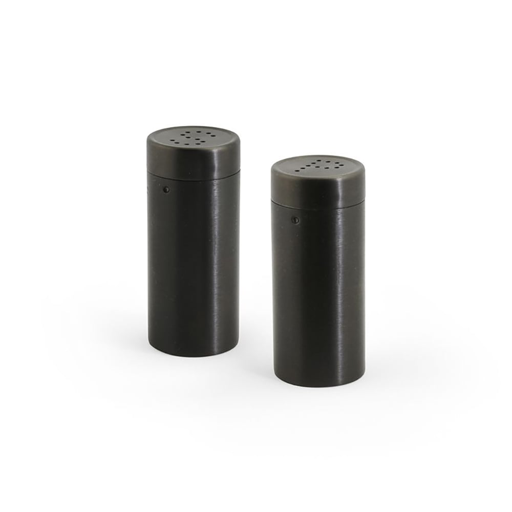 872-TSP012BKS22 2 1/2 oz Salt & Pepper Shaker Set - Stainless Steel, 3"H