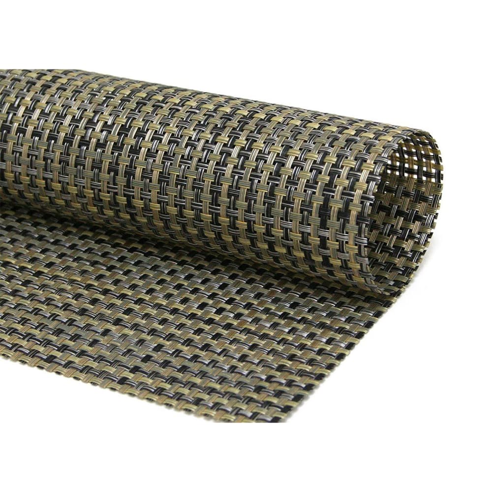 872-XPM051GOV83 Square Gold Placemat - 14" x 13", Woven Vinyl, Metroweave®