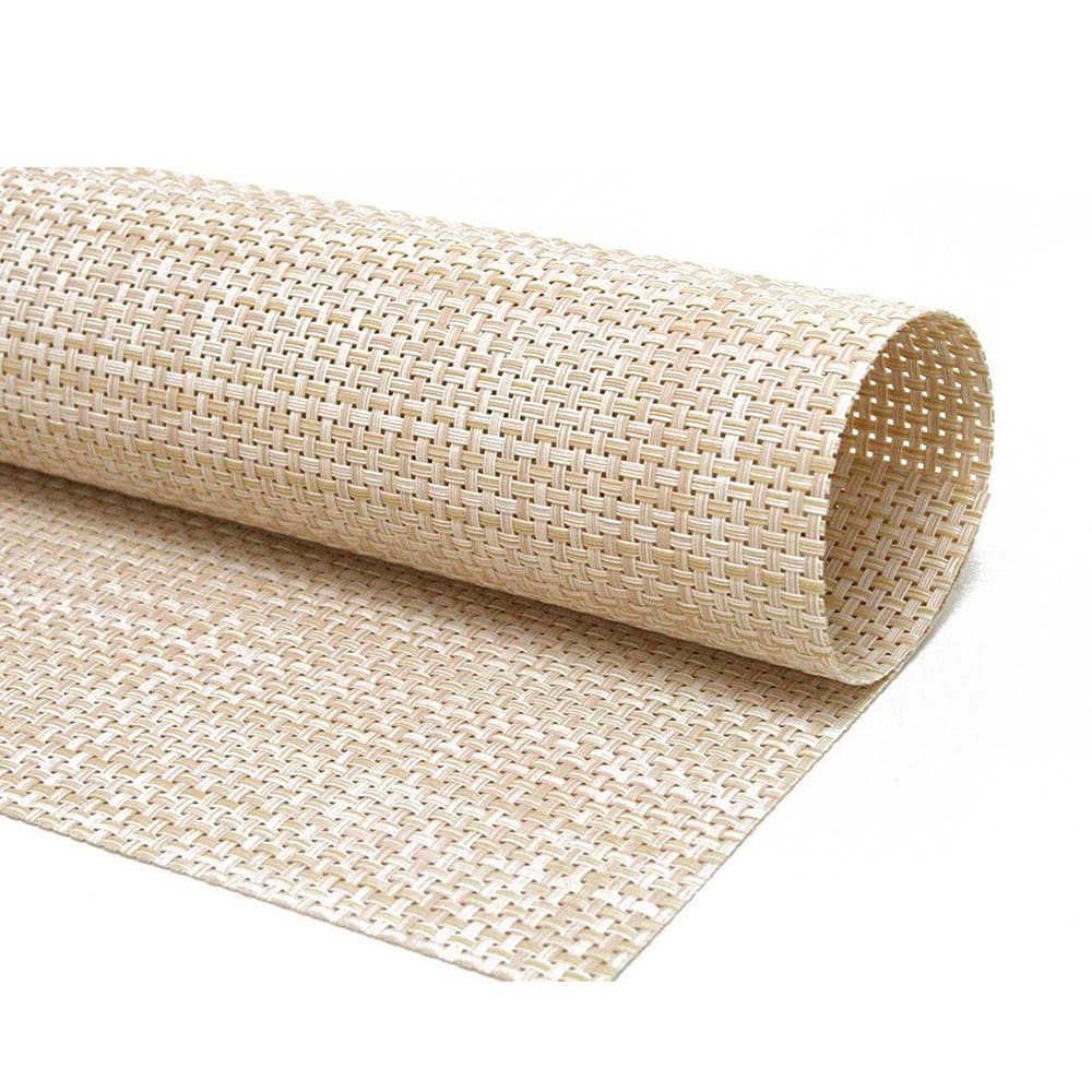 872-XPM049NAV83 Rectangular Natural Placemat - 14" x 11", Woven Vinyl, Metroweave®