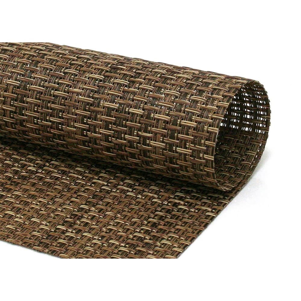 872-XPM023BEV83 Square Beige Placemat - 14" x 13", Woven Vinyl, Metroweave®