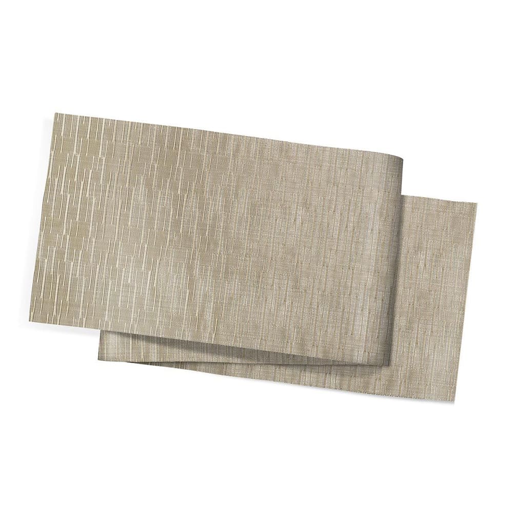 872-XRU007TAV80 Rectangular Rush Tan Placemat Runner - 72" x 14", Woven Vinyl, Metrowea...