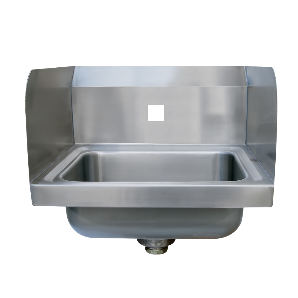 009-7PS71ECSPNFX Wall Mount Commercial Hand Sink w/ 14"L x 10"W x 5"D Bowl, Side S...