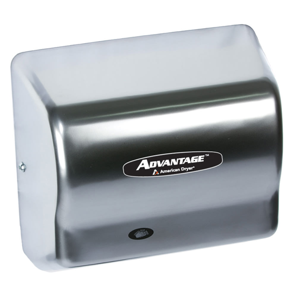 American Dryer AD90-SS Automatic Hand Dryer w/ 25 Second Dry Time - Stainless, 100 240v/1ph