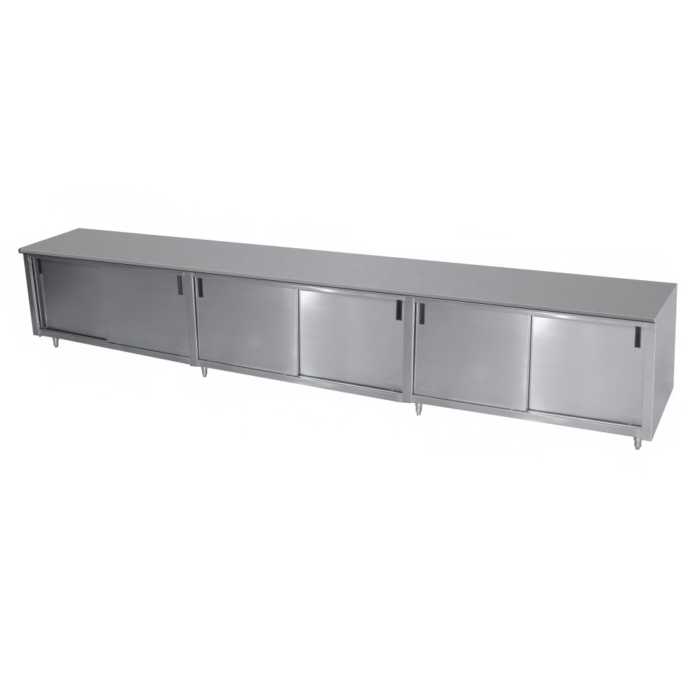 009-ECBSS249X 108" Enclosed Work Table w/ Sliding Doors, 24"D