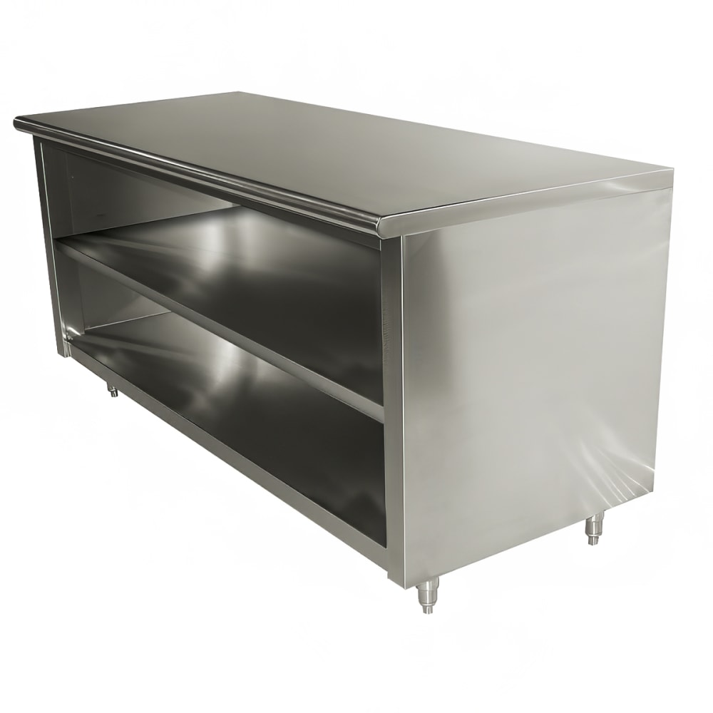 009-EEBSS306MX 72" Dish Cabinet w/ Open Base & Midshelf, 30"D
