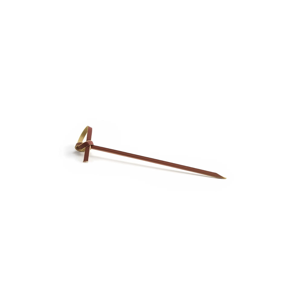 872-AST016RDB83 3 1/2" Bamboo Knot Pick - Sepia