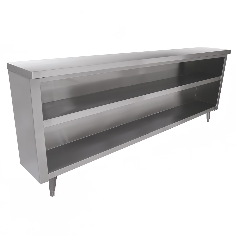 009-EDC1560X 60" Dish Cabinet w/ Open Base & Midshelf, 15"D