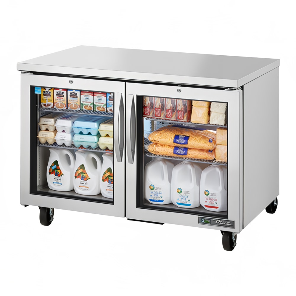 598-TUC48G 48" W Undercounter Refrigerator w/ 2 Glass Doors, 115v