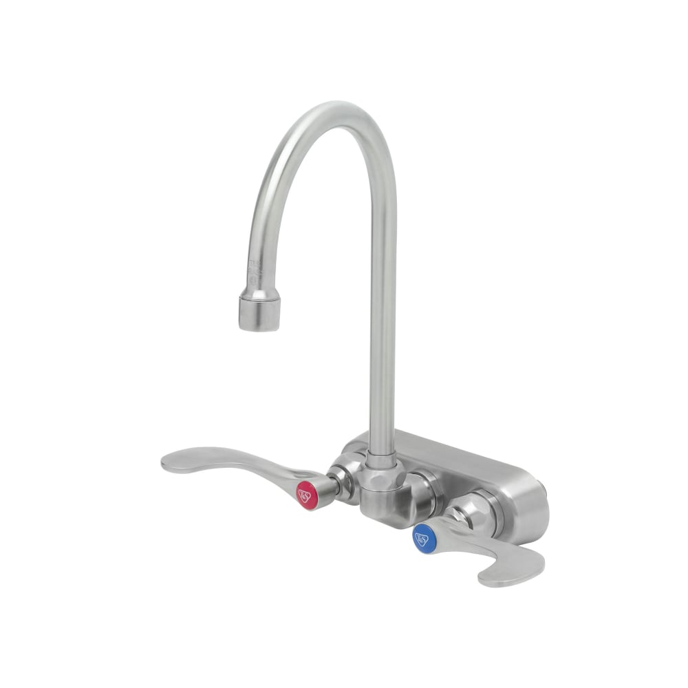 064-S114604 Splash Mount Faucet - 6" Swivel Gooseneck Spout, 4" Centers