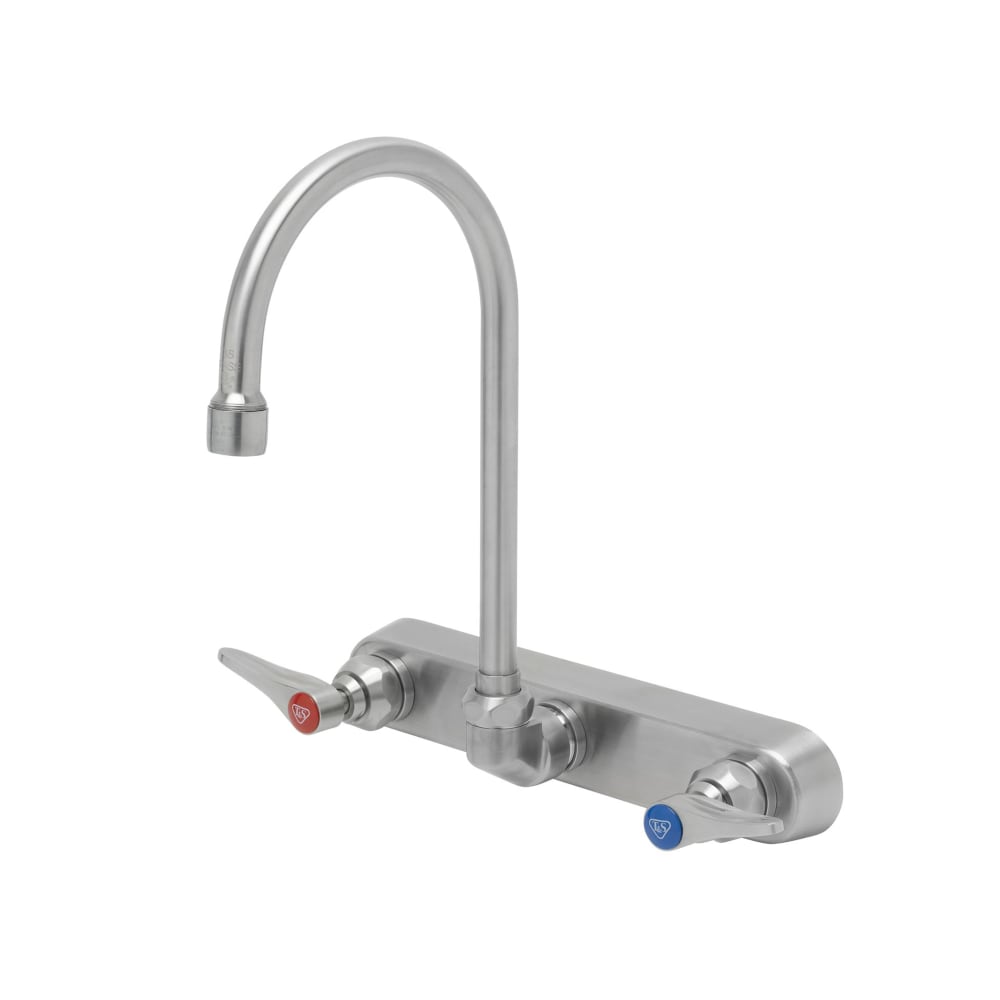 064-S1147 Splash Mount Faucet - 6" Swivel Gooseneck Spout, 8" Centers