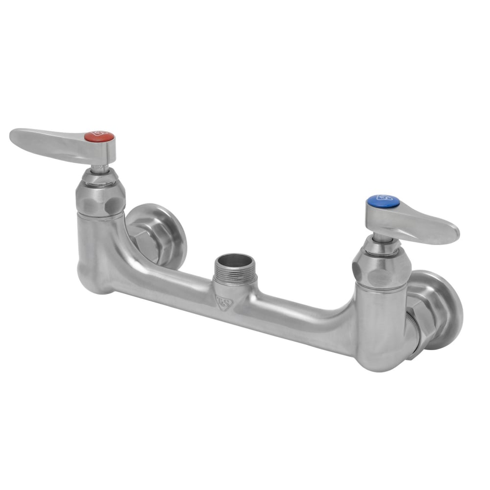 064-S0230LN Wall Mount Faucet Base w/ 8" Centers - 1/2" NPT Female Inlet