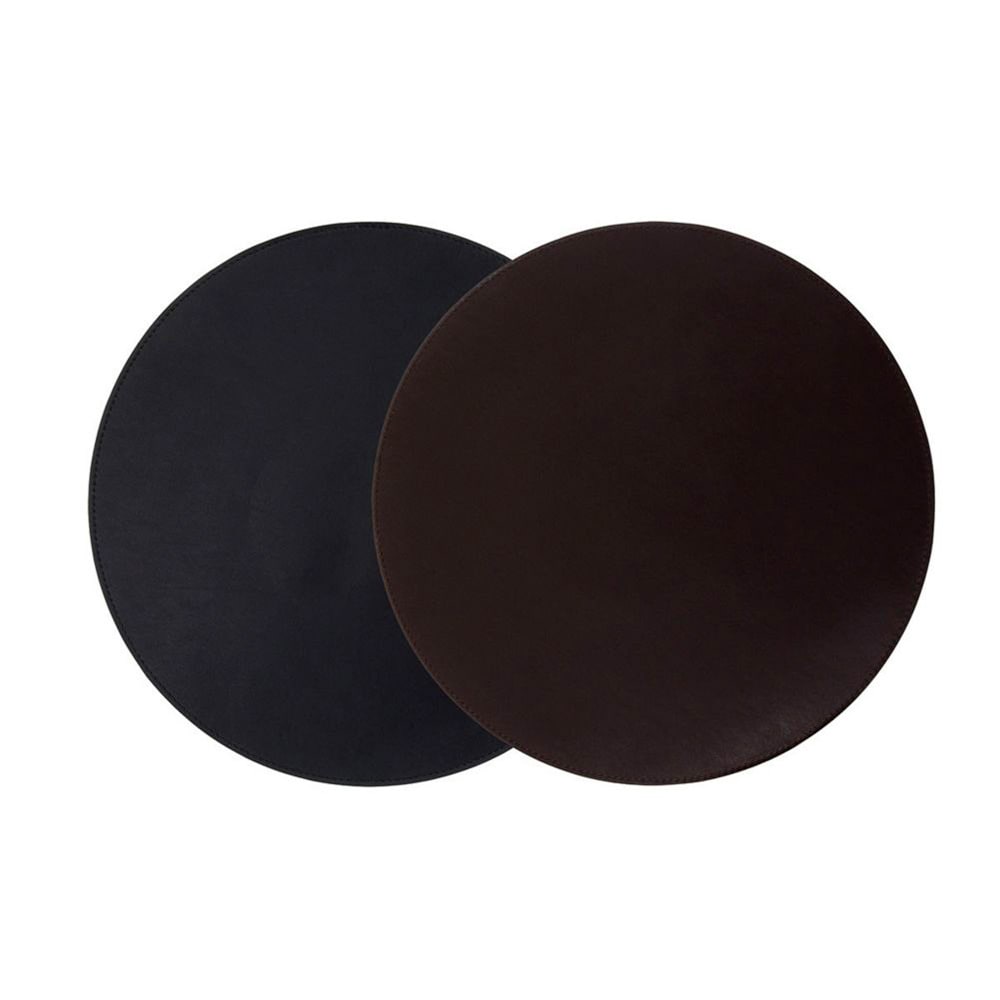 872-RTL019BKL23 Round Black/Brown Placemat - 12", Vinyl, London
