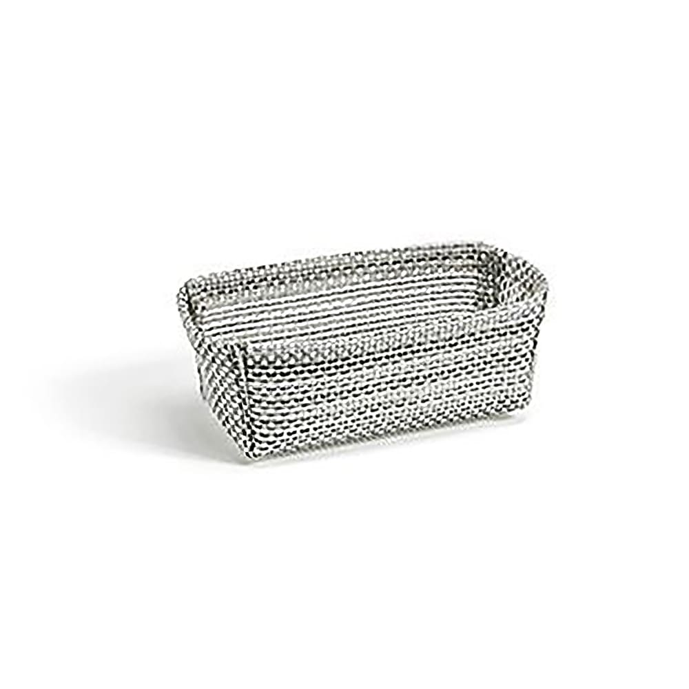 872-TSH009GYV24 Rectangular Sugar Caddy - Woven Vinyl, Mesh Grey