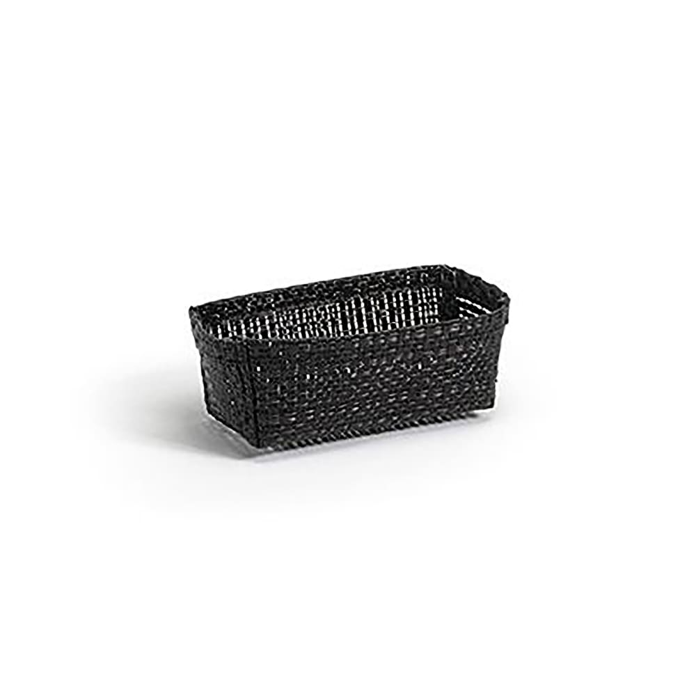872-TSH009BKV24 Rectangular Sugar Caddy - Woven Vinyl, Black