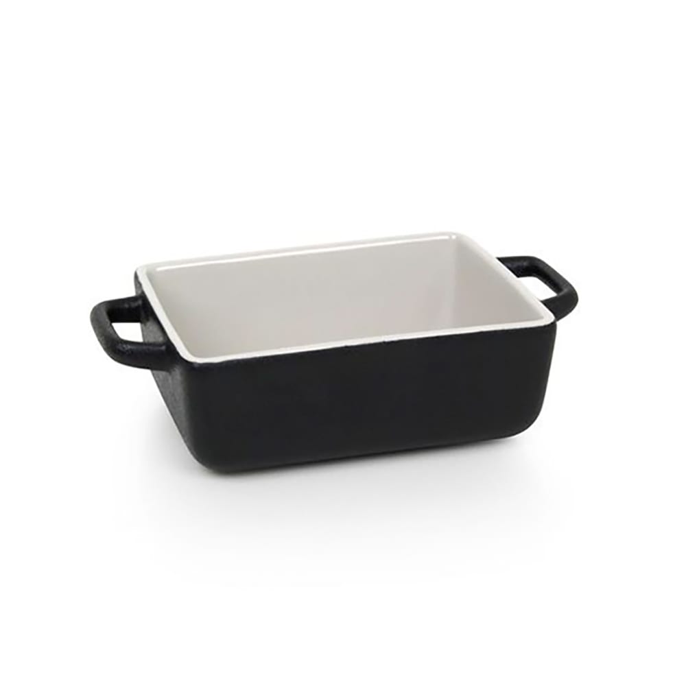 872-DBO137BKC23 16 oz Rectangular Kiln® Baking Dish - Porcelain, Black