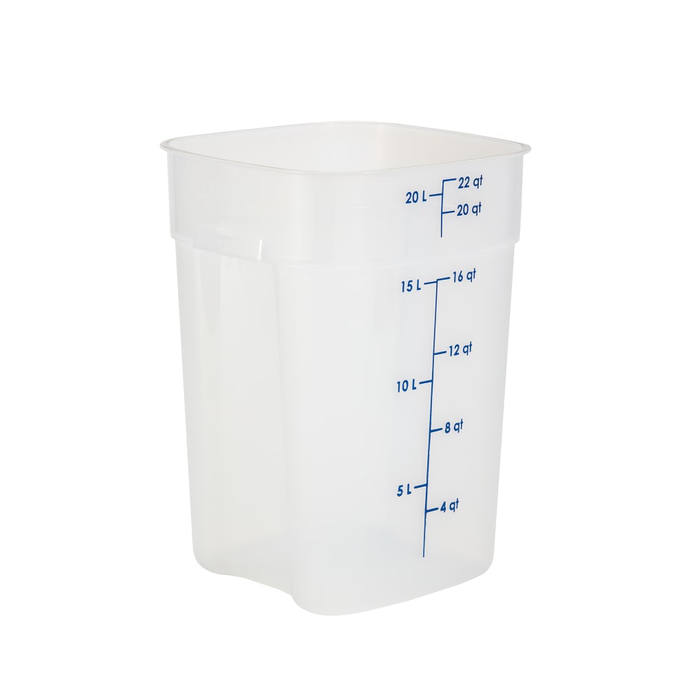 144-22SFSPROPP190 22 qt FreshPro Square Food Storage Container - CamSquare®, Polypropylene, Trans...