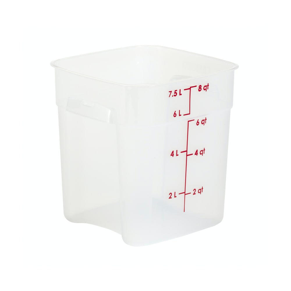 144-8SFSPROPP190 8 qt FreshPro Square Food Storage Container - CamSquare®, Polypropylene, Translu...