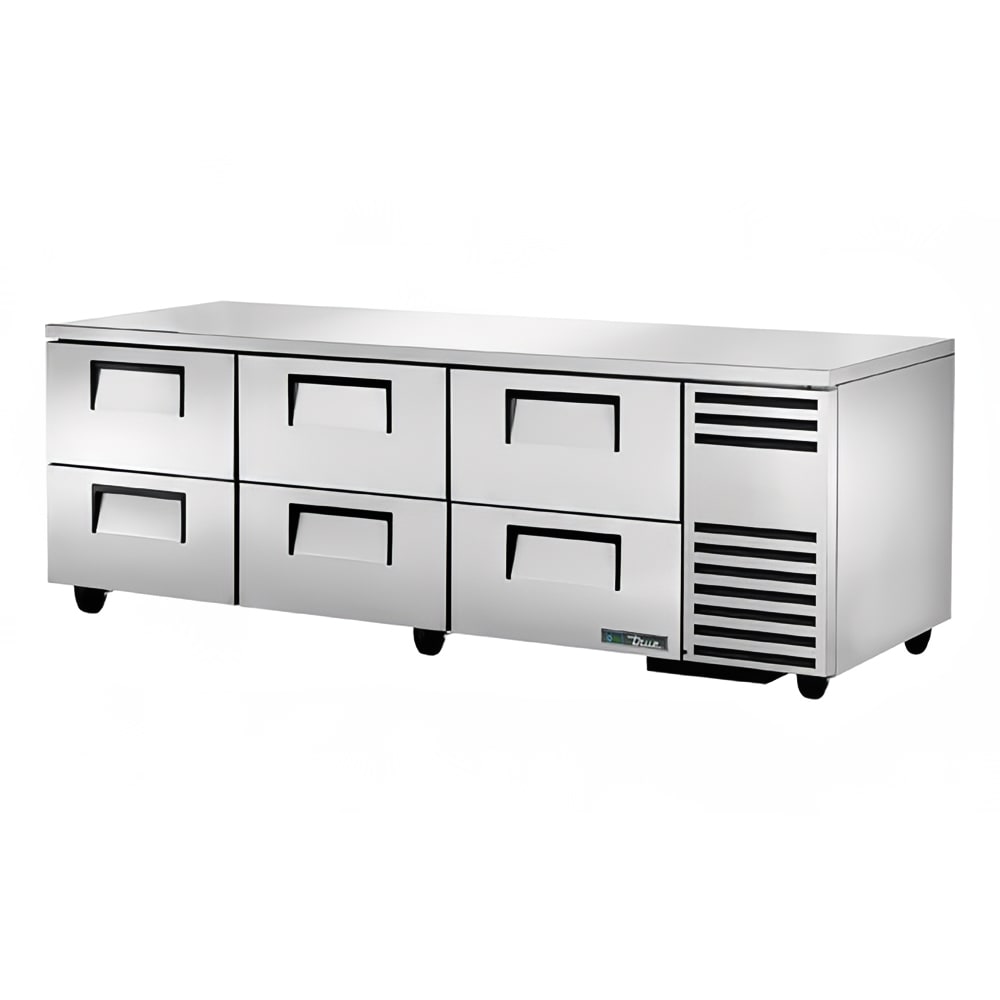 598-TUC93D6 93" W Undercounter Refrigerator w/ (3) Sections & (6) Drawers, 115v