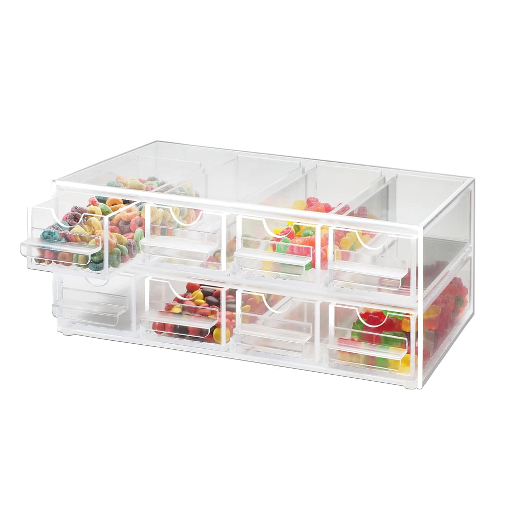 151-287 Countertop Acrylic Topping Dispenser, 13" x 8" x 5", Notch