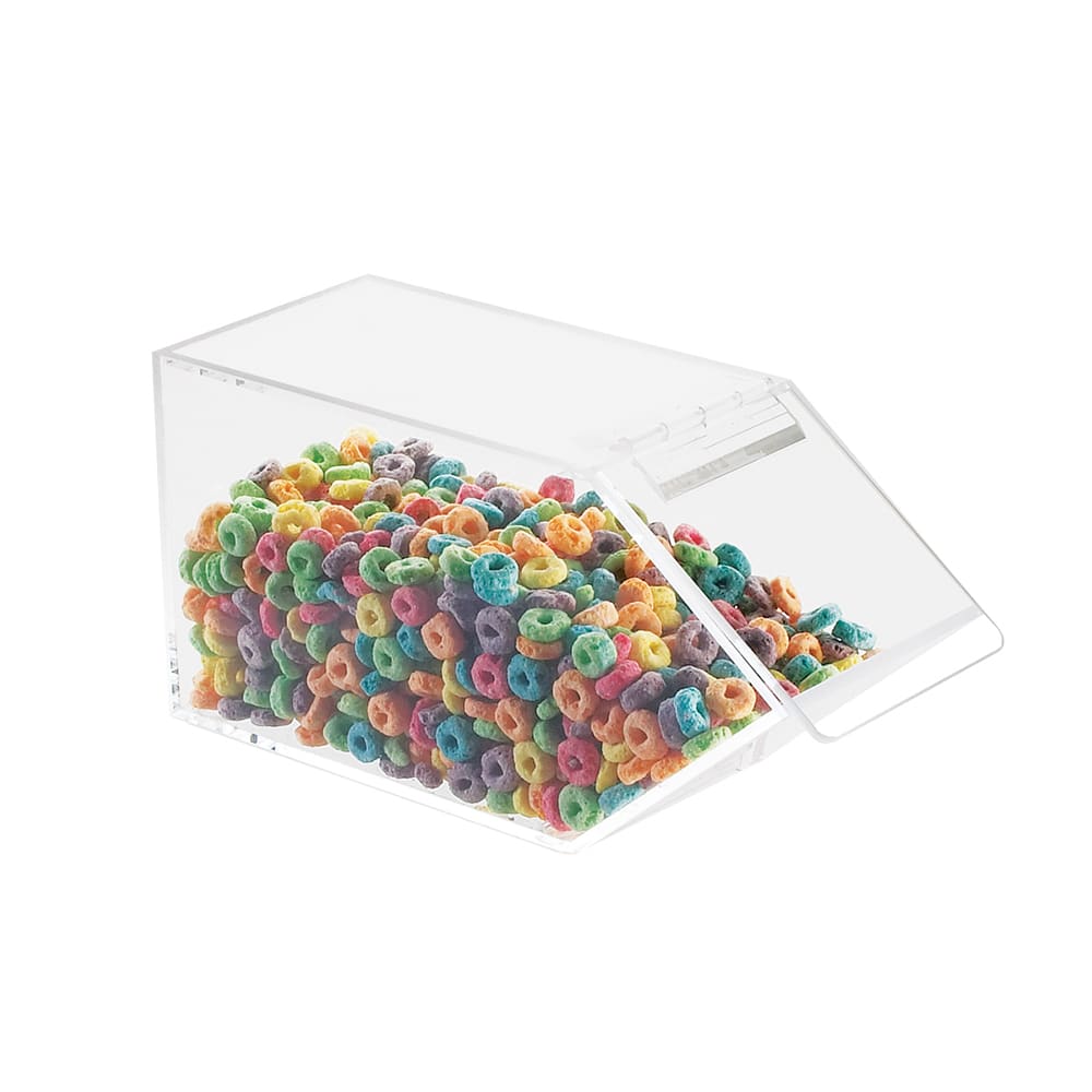 151-492 Countertop Acrylic Topping Bin, 4 1/2" x 11 x 5 1/2", Magnetic Lid