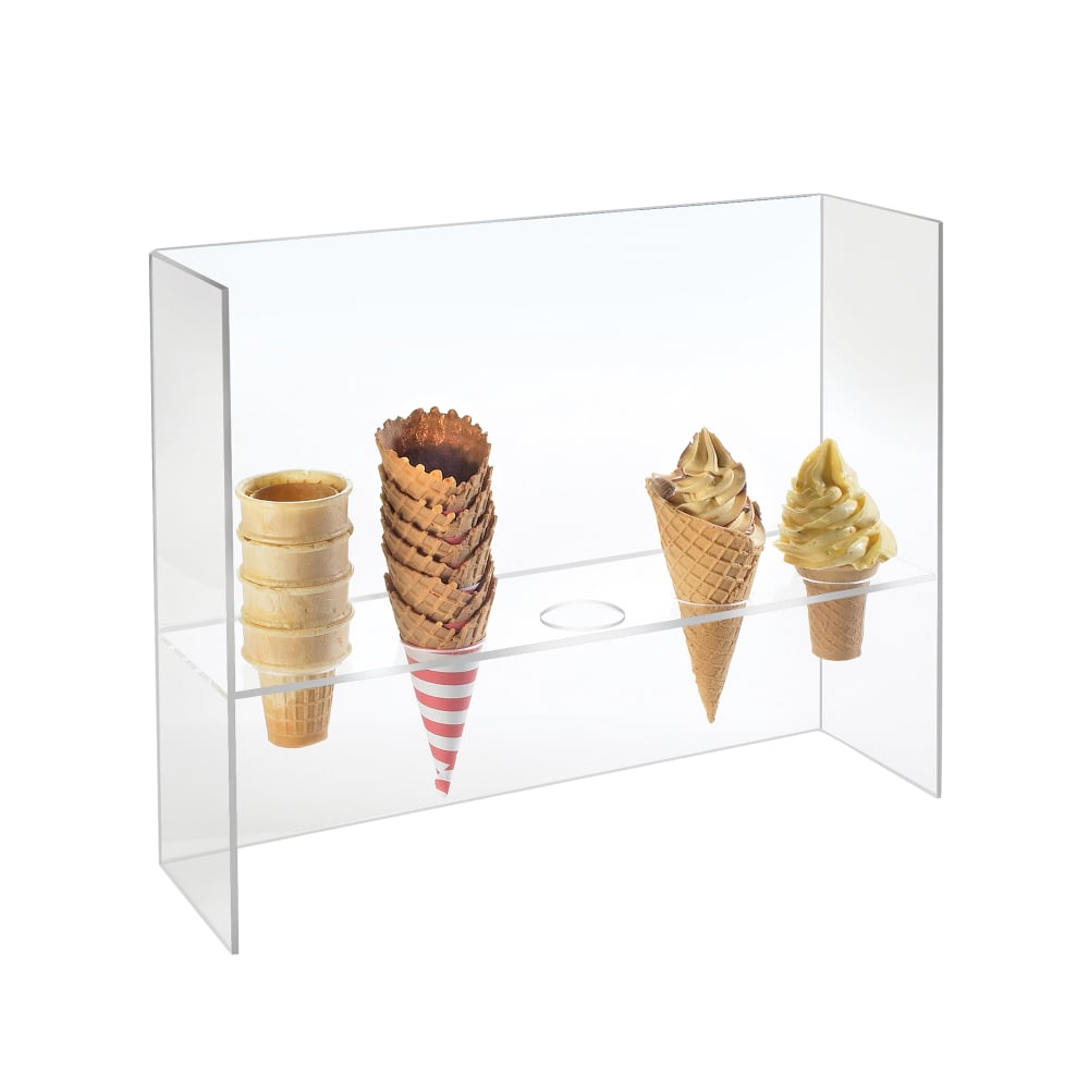 151-394 5 Section Ice Cream Cone Holder - Acrylic, Clear