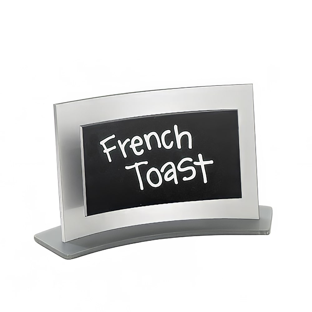 151-891 Write On Tabletop Menu Card - 2 1/2" x 3", Silver