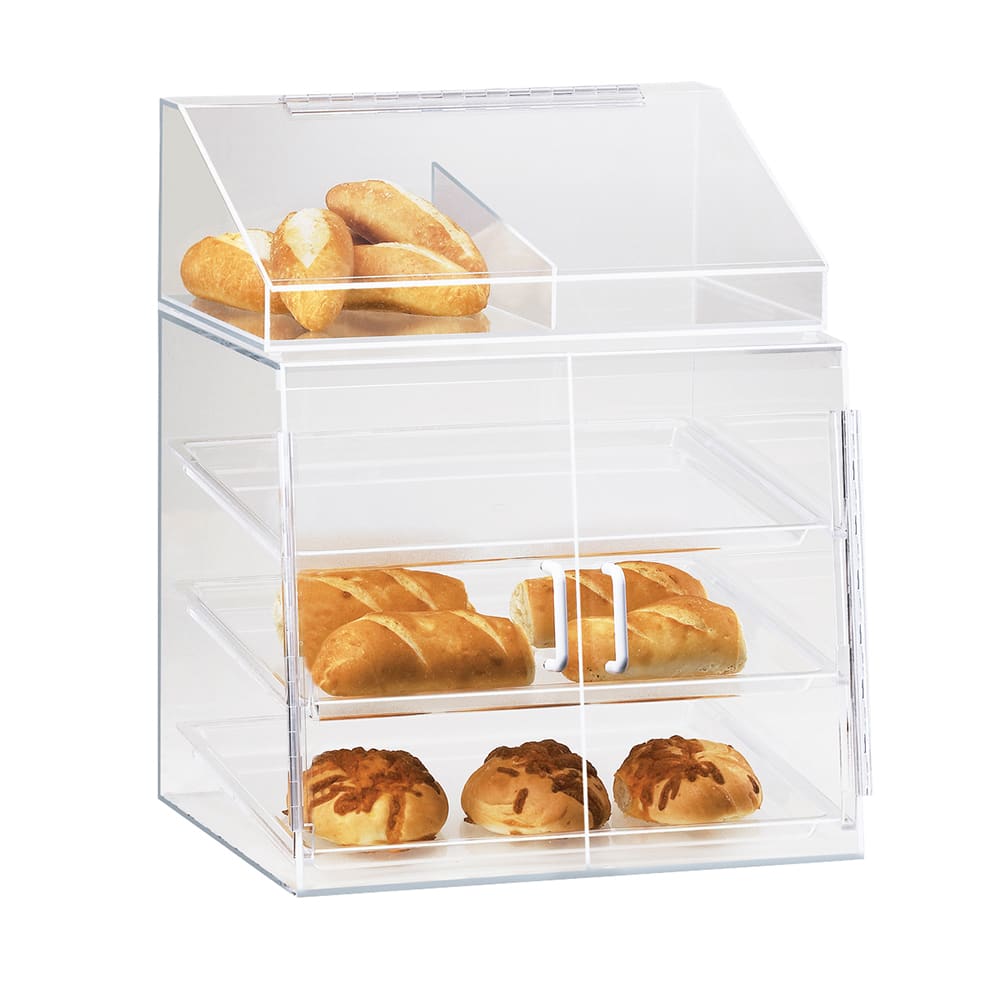 Cal-Mil P241SS 3 Tier Pastry Display Case w/ Hinged Doors - Acrylic, Clear