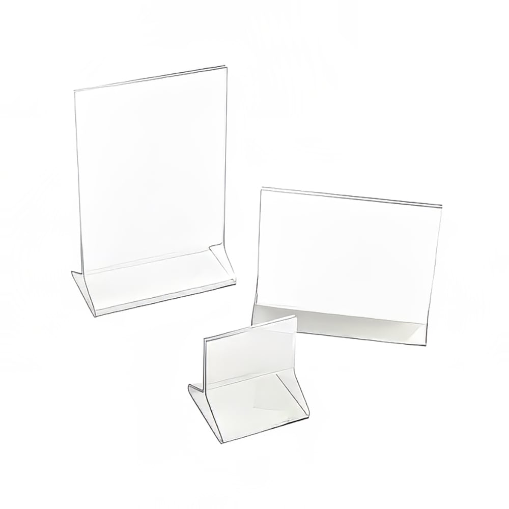 151-P406 Tabletop Menu Card Holder - 4" x 7", Acrylic
