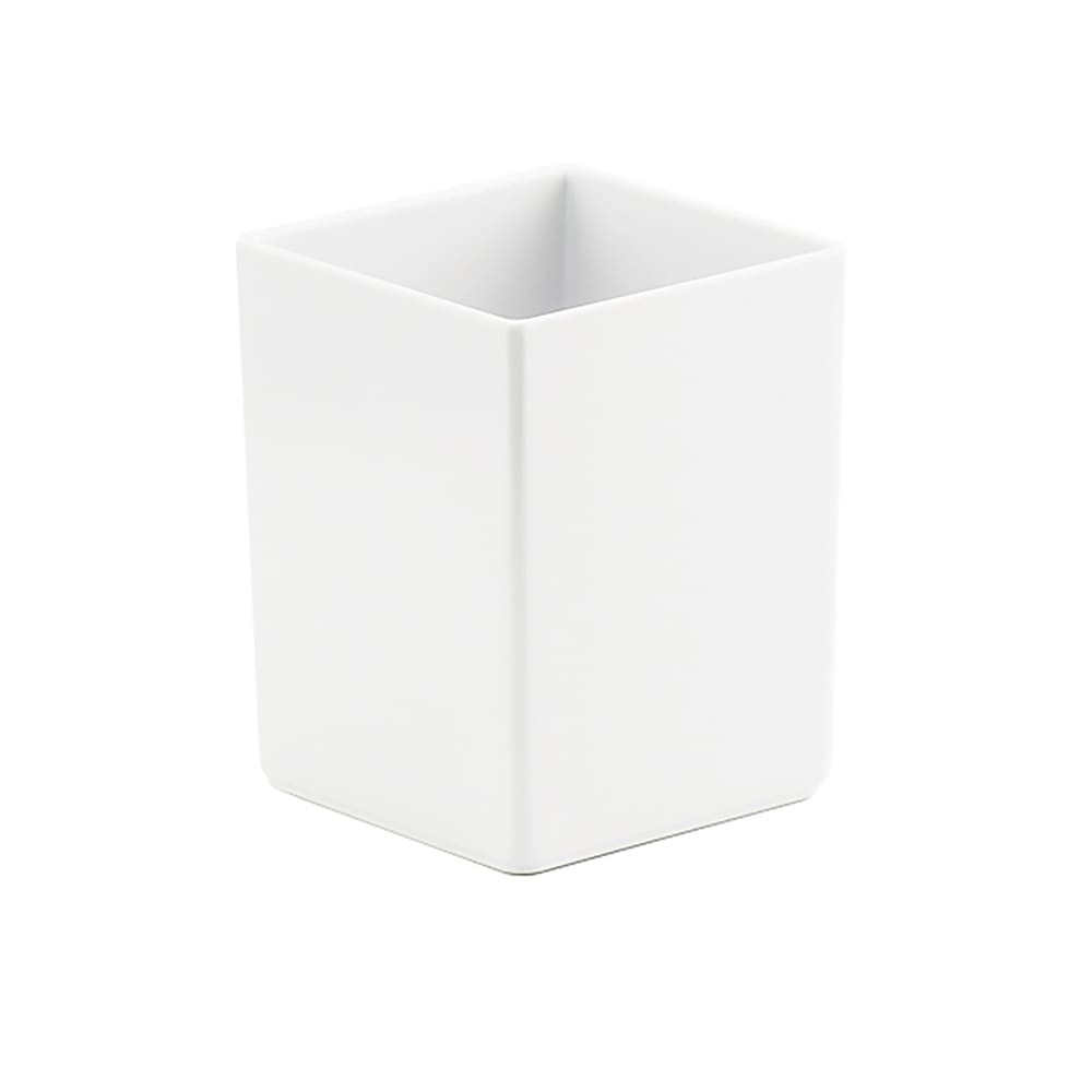 151-C1432BODY Square 1 Compartment Condiment Jar - White