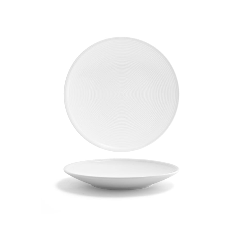 872-DAP059WHP22 7 1/4" Round Spiral® Plate - Porcelain, White
