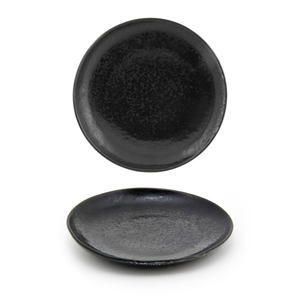 872-DAP076BKP23 6" Round Kiln® Plate - Porcelain, Pepper