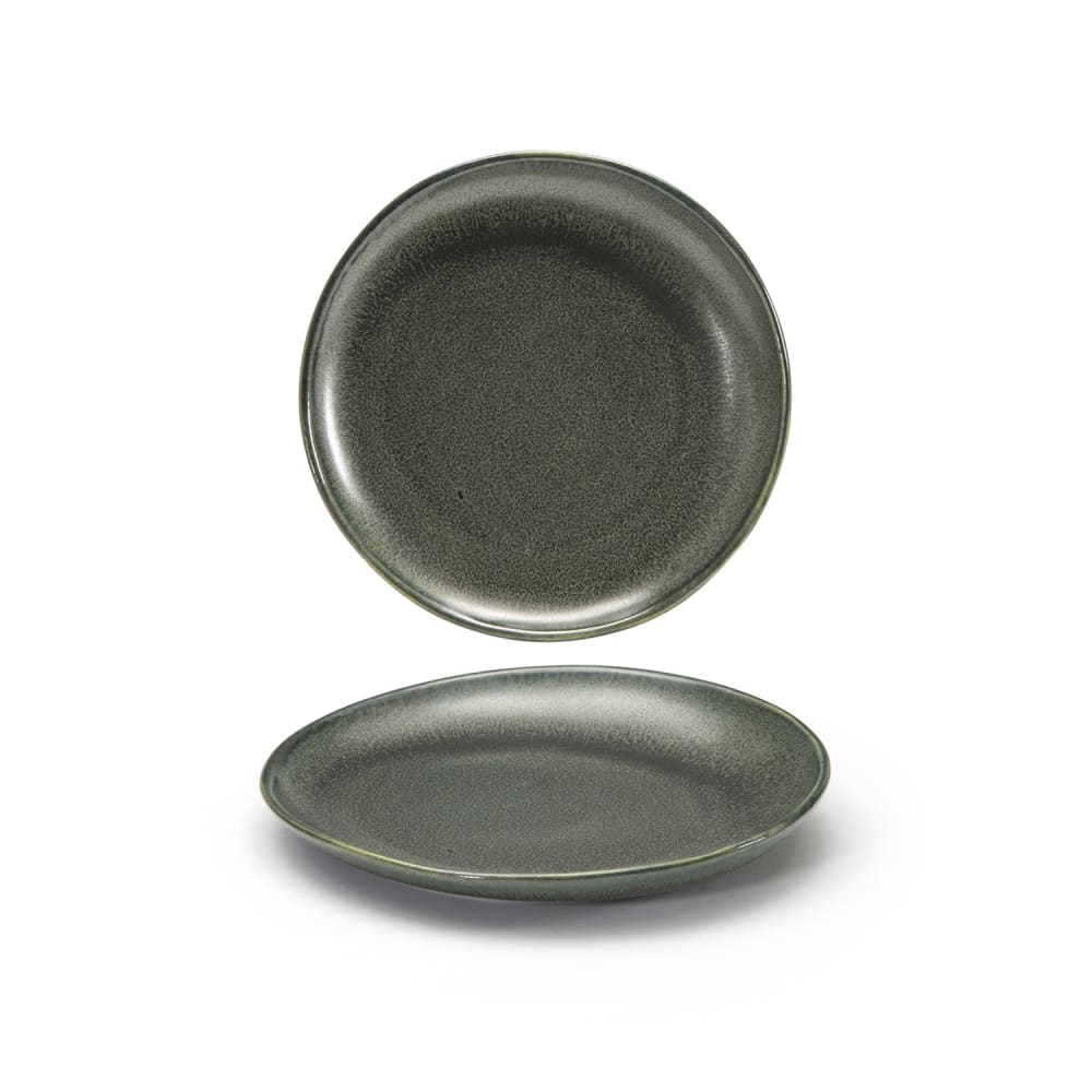 872-DAP076DGP23 6" Round Kiln® Plate - Porcelain, Sage