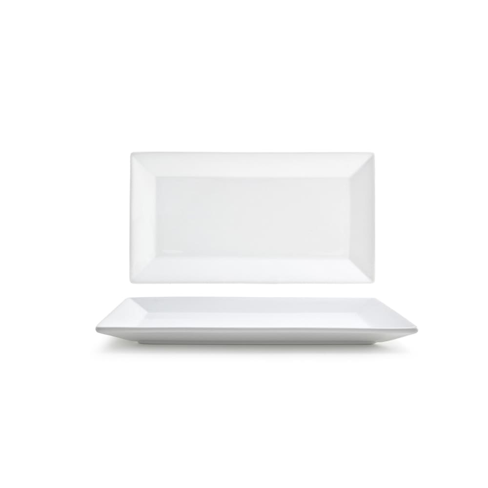 872-DAP055WHP23 Rectangular Kyoto™ Plate - 11" x 6", Porcelain, White